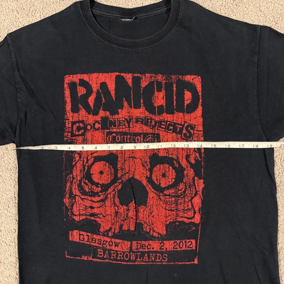 Rancid + Cockney Rejects + Control Concert T-Shirt Glasgow 2012 M. PUNK. UK GIG - Picture 2 of 3